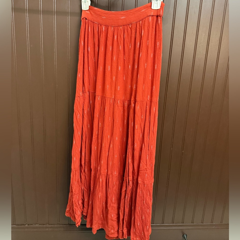 Miami Vibrant Coral Maxi Skirt